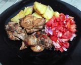A picture of step 5 of Oven baked potatoes and chicken.