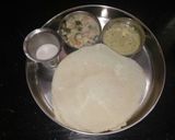 A picture of step 9 of Appam and White Saagu(White Kurma).