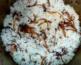 A picture of step 8 of Dum biryani.