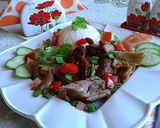 Vörösboros, laskagombás sült sertés oldalas recept fázis 7 fotója