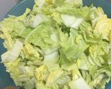 รูปขั้นตอนการทำที่ 2 ของ “ผัดผักกาดขาวเต้าหู้ไข่หมูกรอบ”เฮงเฮงเฮง