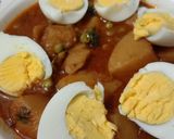 A picture of step 5 of Aloo matar with boiled eggs 🍛🍛🍛.
