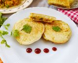 A picture of step 9 of Veg stuffed Suji Pancake.