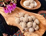 Foto langkah ke 2 dari resep Almond Kismis Balls (Selai Kacang/Peanut Butter💪)-Vegan.