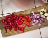 Foto langkah ke 1 dari resep Telor ceplok sambel balado + tempe.