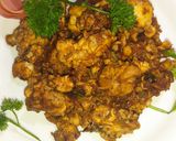 A picture of step 12 of Maghaz Masala or Brain Masala.