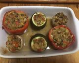 Une image de l'étape 12 de Poivrons courgettes et navets farcis aux légumes.