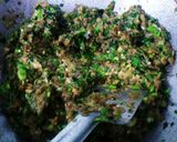 A picture of step 3 of Brinjal chokha.