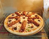 A picture of step 5 of Chicken Kabab Pizza 🍕🍕.