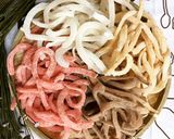 Hình bước làm 7 của món Mứt dừa: cà phê, chanh dây, dâu và vani truyền thống
