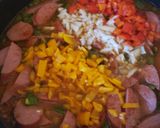 A picture of step 6 of Jambalaya.
