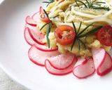 Hình bước làm 4 của món Salad trộn mỳ Ý