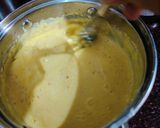 A picture of step 1 of Onion pakoda curry.