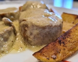 Foto del paso 8 de la receta: Solomillo guisado al aroma de albahaca con patatas sauté