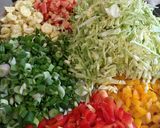 A picture of step 1 of Chinese fried rice.