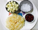 Foto langkah ke 1 dari resep Sup jamur kuping putih dan biji teratai #healthyfood.