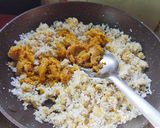 A picture of step 2 of Coconut ladoos.