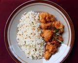 Foto langkah ke 3 dari resep Chicken Popcorn & Nasi Daun Jeruk.