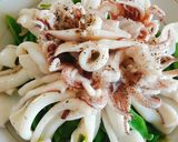 Hình bước làm 2 của món Mực xào đậu tây