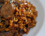 Foto del paso 10 de la receta: Arroz seco de butifarra de setas y alcachofas