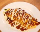 A picture of step 5 of Tompei-yaki : Japanese pork omelette (とん平焼き).