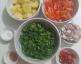 A picture of step 2 of Meethi Alo.