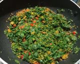 A picture of step 3 of Amaranth Moong Vaaji.
