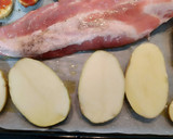 Foto del paso 1 de la receta: Churrasco de cerdo al vino y patatas doradas con ketchup