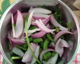 A picture of step 1 of Anar dana chutney.