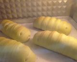 Foto langkah ke 6 dari resep Roti Pandan Pisang Coklat.