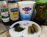 Φωτογραφία βήματος 1 της συνταγής Dip Ντιπ γιαουρτομαγιονέζας με πίκλα & άνηθο