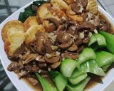 Foto langkah ke 9 dari resep Pokcoy Jamur Saus Tiram.