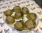 Une image de l'étape 9 de Nids de poireaux vinaigrette (au bouillon de champignons).