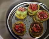 Foto del paso 10 de la receta: Alcachofas rellenas de jamón con salteado de frutas, verduras y frutos secos