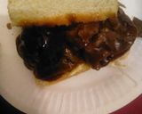 A picture of step 5 of Roast beef & gravy in sandwich 🥪 (homebaked).
