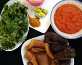 A picture of step 1 of EGUSI SOUP (fried method).