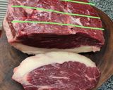 รูปขั้นตอนการทำที่ 3 ของ วิธีตัดแบ่งเนื้อปิคานย่ายกก้อน (Picanha)