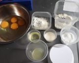 Hình bước làm 1 của món Gato hongkong (cách để bánh không bị xẹp khi nguội)