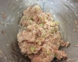 A picture of step 3 of Chicken and Shrimp Pinkish Dumpling.