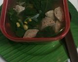 Foto langkah ke 10 dari resep Sayur Bayam isi Jagung dan Bakso (Magic Com).