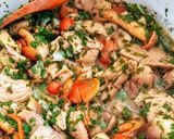 Sertésborda gombával recept fázis 3 fotója