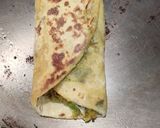 A picture of step 8 of Veg Meyo Kathi Roll.