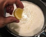 A picture of step 3 of Caprese with cheese made from milk and yogurt.