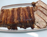 Foto del paso 3 de la receta: Pastel de pollo y jamón dé York envuelto en bacon