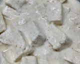 A picture of step 1 of Falahari Paneer tikka.