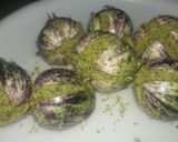 A picture of step 3 of Peanut coconut bhaigan.