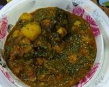 A picture of step 6 of Mutton spinach fenugreek potato.