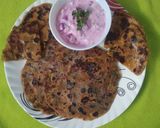 A picture of step 7 of Methi Aloo Paratha and Beetroot Raita.