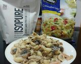 Foto langkah ke 1 dari resep Anabolic Creamy Black Pepper Pasta|high protein, low calorie.