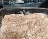 A picture of step 4 of Kunafa Arabic sweet.